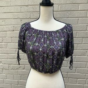 Free people pre-loved Electric Love Relaxed crop top size SMALL